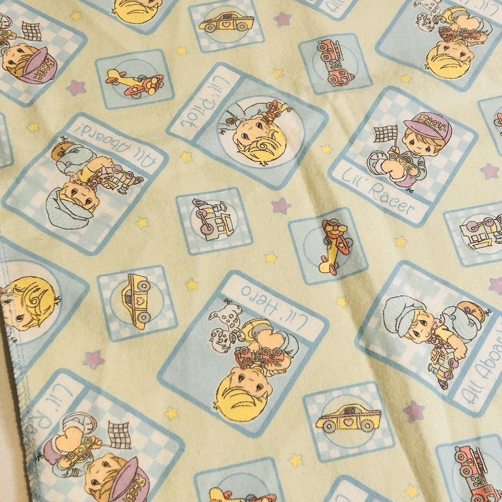 Precious Moments Handmade Baby Blanket 43x28 Lil Pilot Racer Hero Crib Quilt - Picture 16 of 16